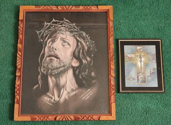 (2) Religious Hanging Art Print