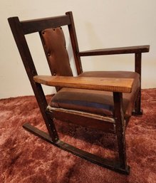 Vintage Wooden Children's Rocking Chair