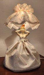 Vintage Lady With Dress Table Lamp