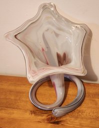 Vintage Glass Tulip Style Flower Vase