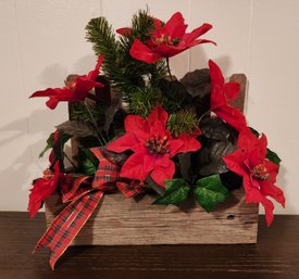 Artificial Floral Spread With Wooden Box Display