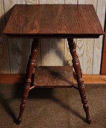 Vintage Two Tier Wooden Side Table