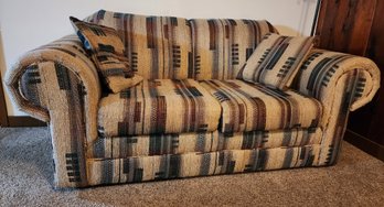 Vintage Southwest Style Upholstered Loveseat