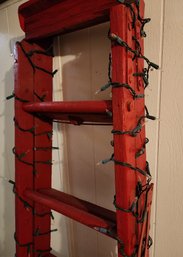 Vintage Pre Lit Red Christmas Ladder