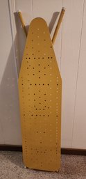 Vintage Yellow Metal Full Size Ironing Board