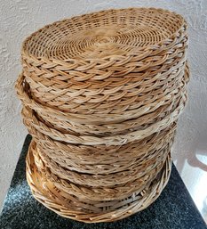 Assortment Of Woven Wicker Plate Chargers