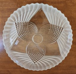 Fancy Cut Glass Serving Platter