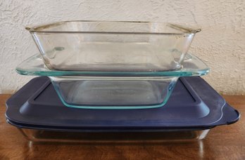 (3) Vintage PYREX Casserole Pans