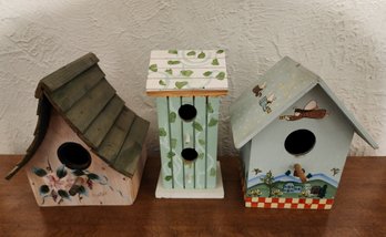 Assortment Of (3) Decor Birdhouses