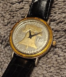 Vintage WALTHAM Half Dollar Style Quartz Watch