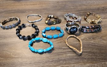 Assortment Of Costume Jewelry Bracelets