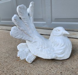 Vintage Heavy Cast Metal Bird Statue Home Decor