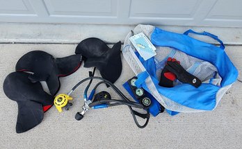 Large Variety Of Scuba Gear And Carry Bag