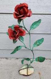 Lawn And Garden Metal Rose Accent