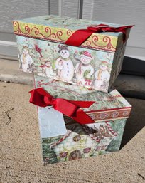 (2) Christmas Decorative Boxes