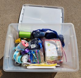 Large Tote Full Of Assorted Party Supplies