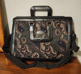 Vintage Briefcase With Inner Cosmetic Bag