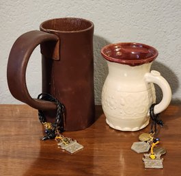 (2) Vintage Drinking Mug Steins