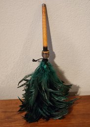 Vintage Green Feather Duster