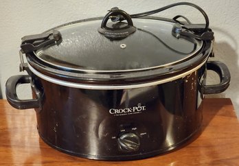 Vintage Large Black Crockpot