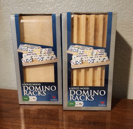 (8) Solid Wood Domino Racks Game Night