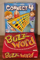 CONNECT 4 And BUZZ WORD Family Night Games