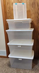 Assortment Of Plastic Storage Totes