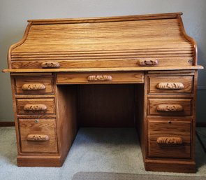 Vintage Roll Top Office Desk