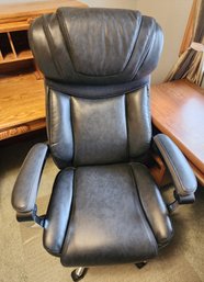 Synthetic Dark Gray Leather Office Chair