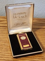 Vintage RONSON Lite Touch Lighter With Original Case