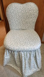 Vintage Padded Cushion Chair With Overlay