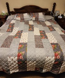 Large King Size Wooden Bed Headboard