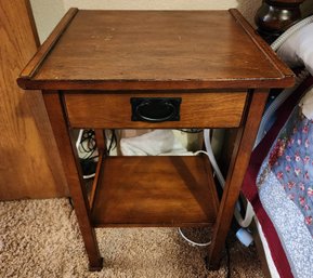 Wooden Side Table With Drawer