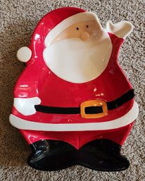 Large Ceramic Santa Serving Platter