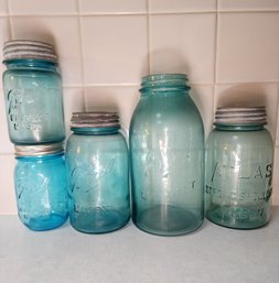 Assortment Of Vintage Mason Jars