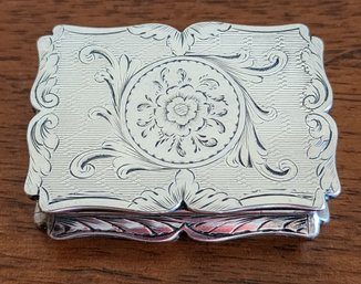 Antique Victorian Sterling Silver Snuff Box Fully Hallmarked Foxall & Co