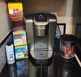 KEURIG K-ELITE K90 Coffee Machine With Ice Coffee Beverage Container And Coffee Supply