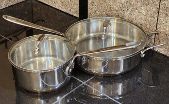 (2) EMERIL Cookware Pans With Lids