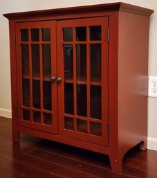 Storage Cabinet With Glass Front Doors