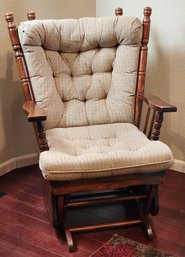 Large Wooden Rocker Glide Chair