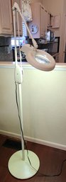 5 Foot Tall Maginifying Lamp With Adjustable Neck