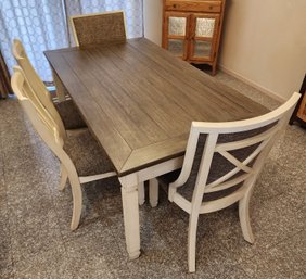 Modern Style Dining Table With Chair And Bench Seating