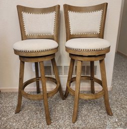 (2) Padded Top Stool Chairs