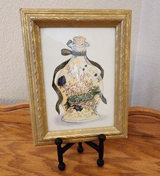 Decorative JASMINE Framed Art Print With Small Metal Display Stand