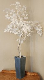 Large Artificial White Leaf Tree With Pot