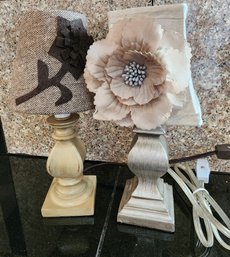 (2) Small Home Decor Table Lamps