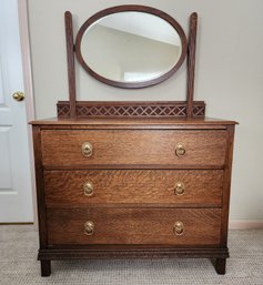 Antique Dresser With Swivel Mirror