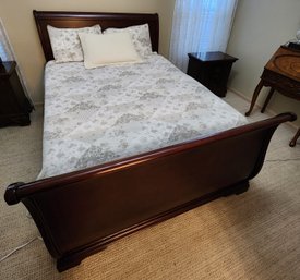 Queen Size Sleigh Bed Frame With Mattress And Adjustable Base System