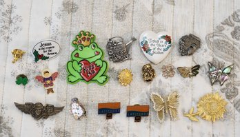 Assortment Of Costume Jewelry Pins And Brooches