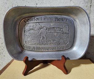 Vintage WILTON Pewter Bread Serving Dish